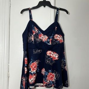 Torrid , New with tags, Navy Blue , Floral Pattern , 1X , Camisole Style